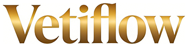 Vetiflow gold wordmark